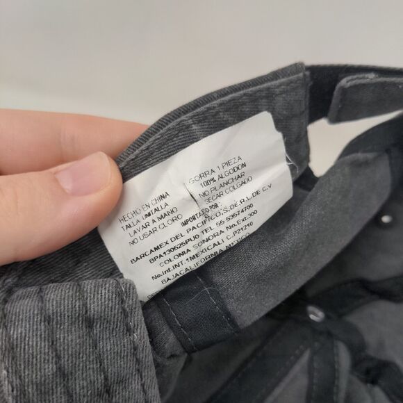 Grand Turk Strapback Hat Gray One Size Adjustable Embroidered Caribbean Side - Picture 8 of 8